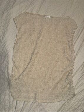 H&M Cream Textured Tank Top